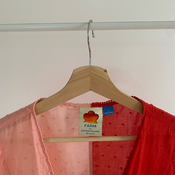 Farm Rio Anthropologie Colorblocked Wrap Blouse - Picture 2 of 6